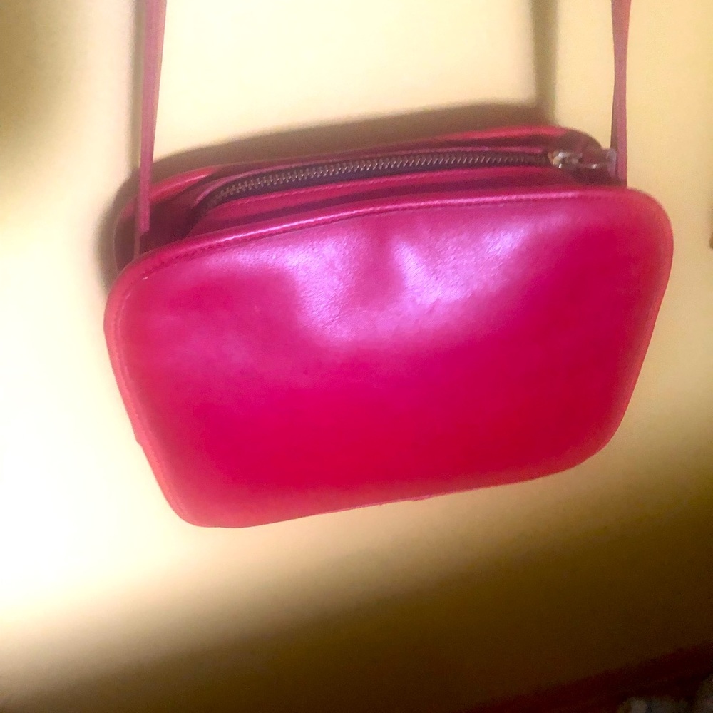 Beautiful red Coach shoulder bag or cross body. 9 inches wide, 6 inches tall
